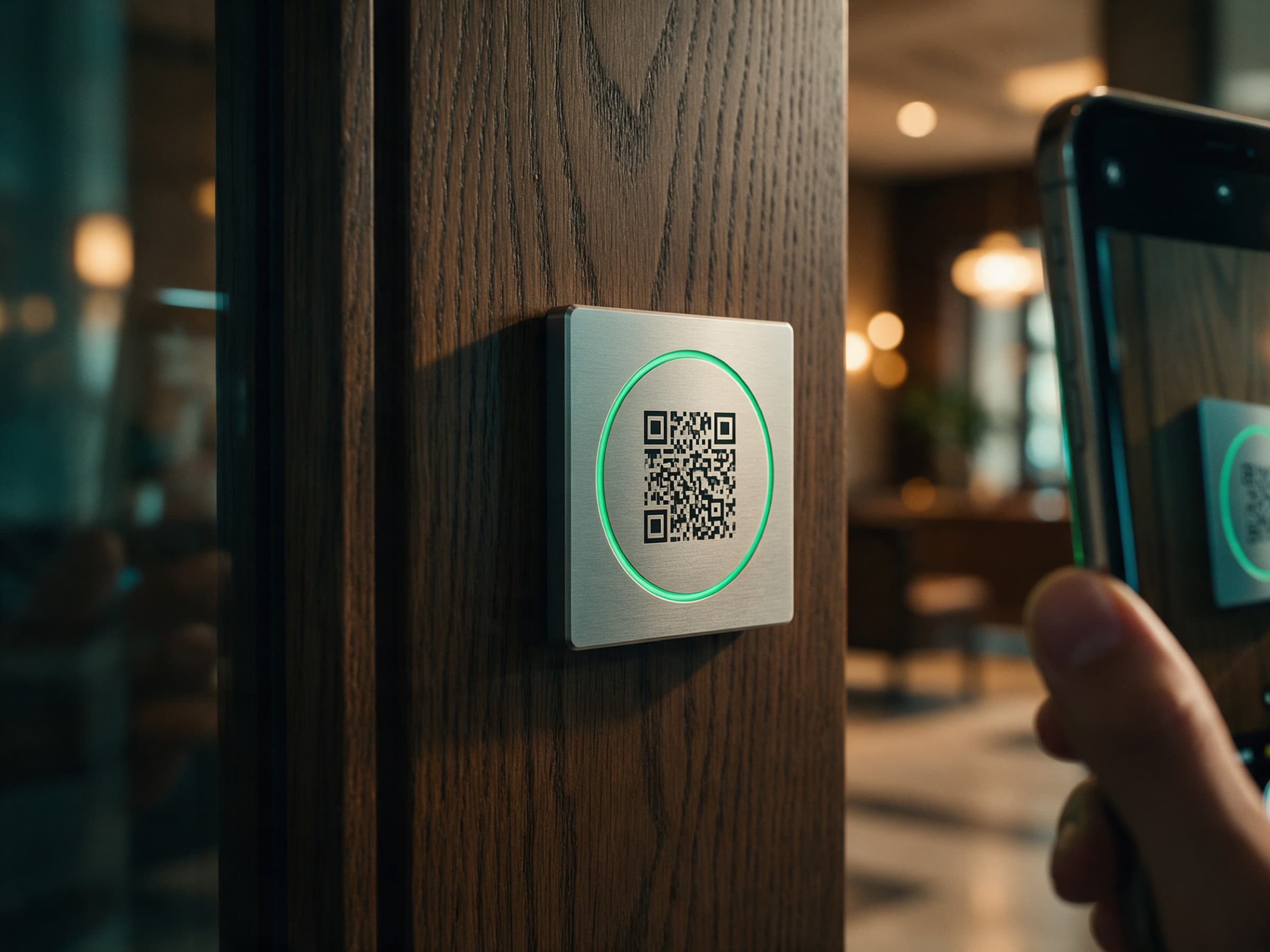 Telefon kamerasıyla okutulan yeşil ışıklı QR plaka